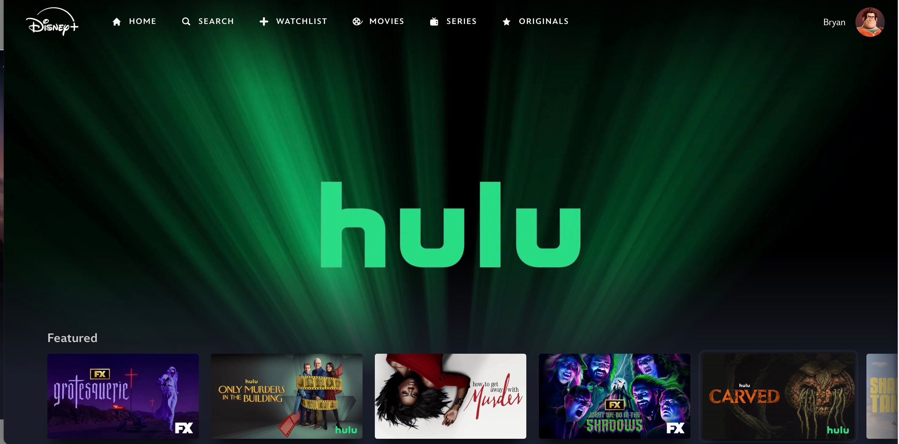 Hulu on DisneyPlus.