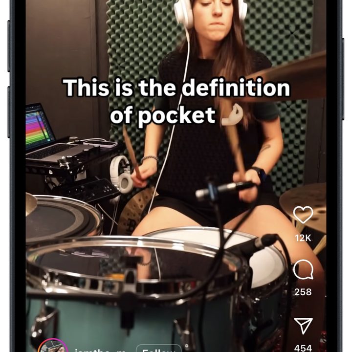 A video playing on Instagram for iOS.