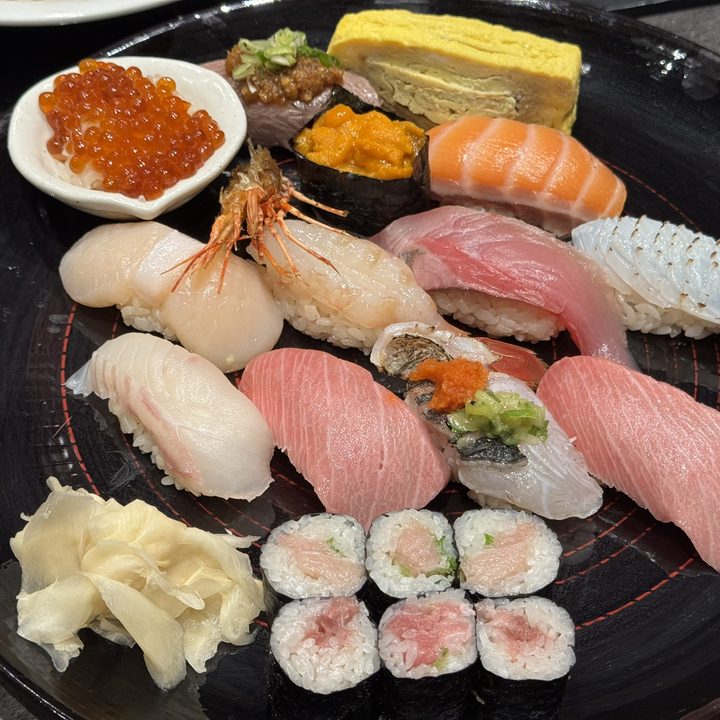 Plate of chef's omakase taken with iPhone 15 Pro.