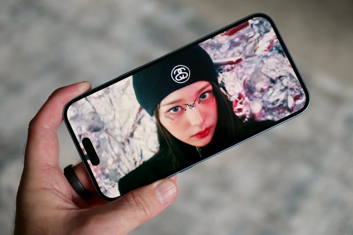 Video playing on the Apple iPhone 16 Plus.