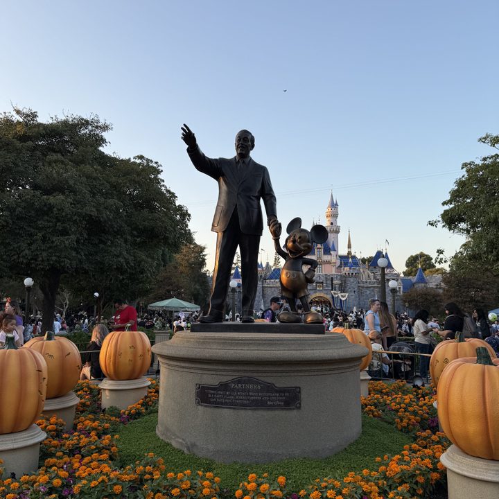 Partners statue at Disneyland taken with iPhone 16 Pro Max.