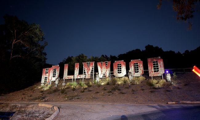 Bloody Hollywood sign taken with iPhone 16 Pro Max.