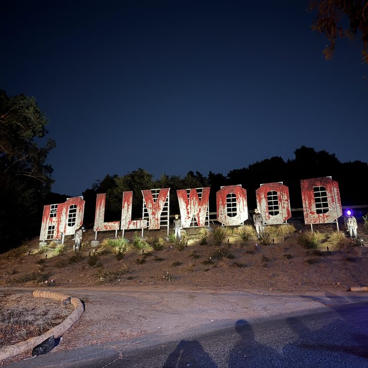 Bloody Hollywood sign taken with iPhone 16 Pro Max.