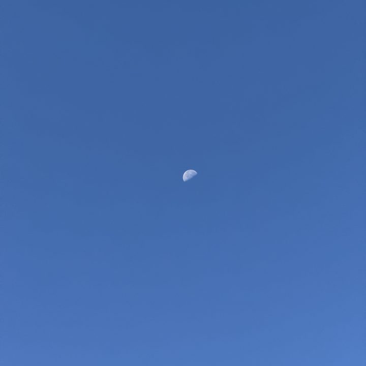 Daytime moon 5x taken with iPhone 16 Pro.