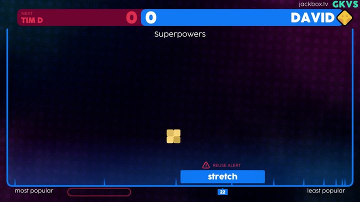A paddle hits a ball in The Jackbox Survey Scramble.