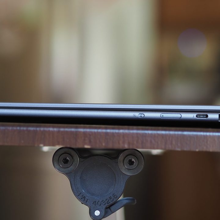 Lenovo Yoga Slim 7i Aura Edition right side view showing ports.