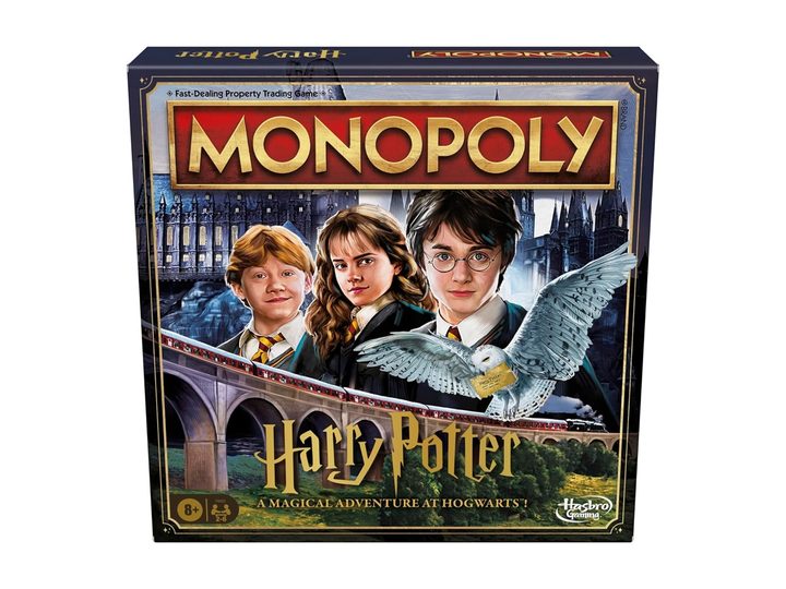 The Monopoly Harry Potter Edition board game against a white background.