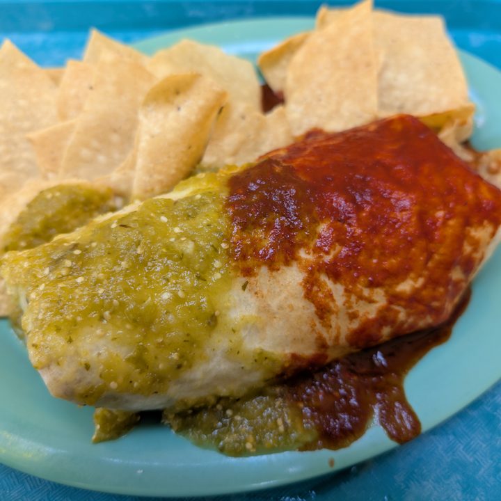 Burrito plate taken with Pixel 9 Pro.