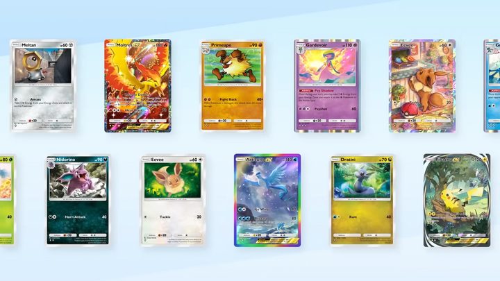 Pokemon TCGP cards displayed.