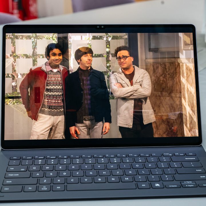 Big Bang Theory being played on the Galaxy Tab S10 Ultra