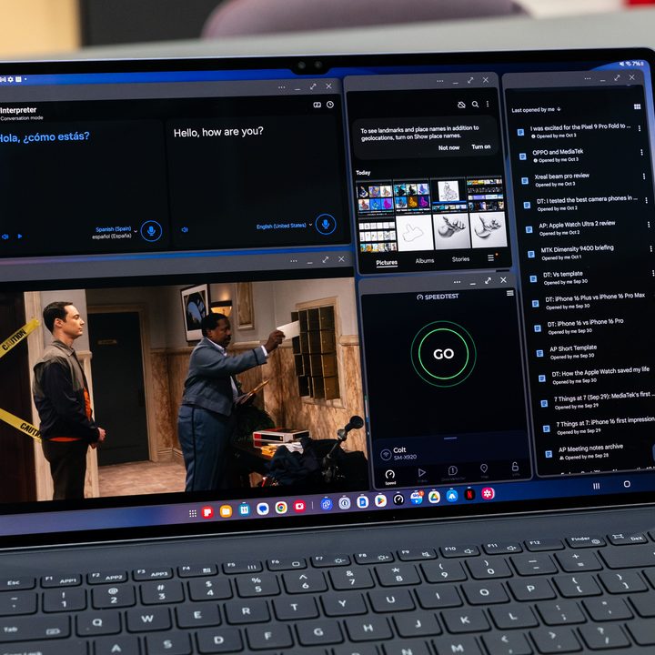 The Samsung Galaxy Tab S10 Ultra running in DeX mode.