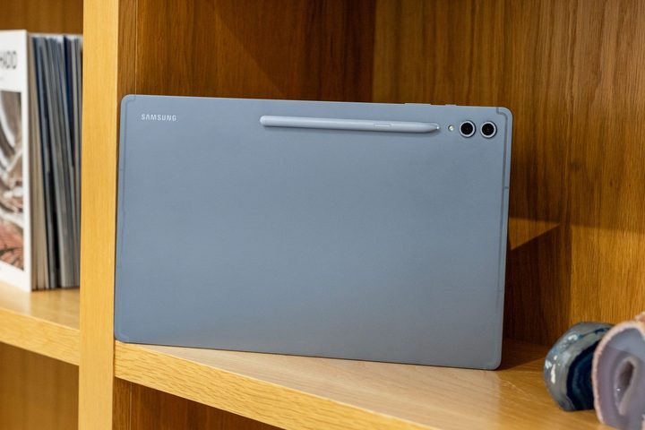 The Samsung Galaxy Tab S10 Ultra sitting upright.