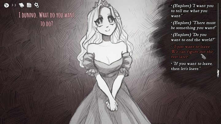 The Damsel dialogue in Slay the Princess.
