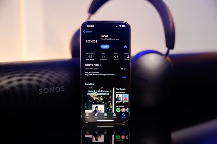 The Sonos app as seen in the Apple App Store.