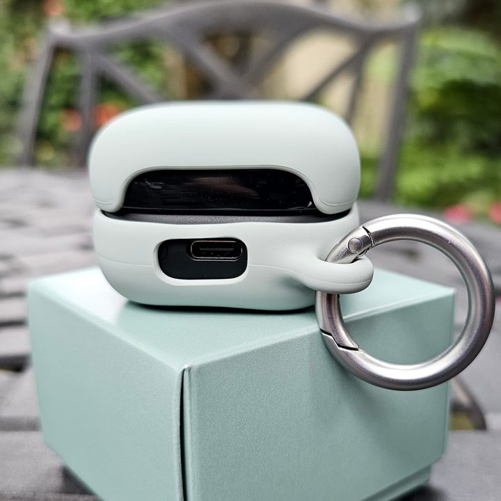 Sony LinkBuds Fit case wrapped in an optional cover.