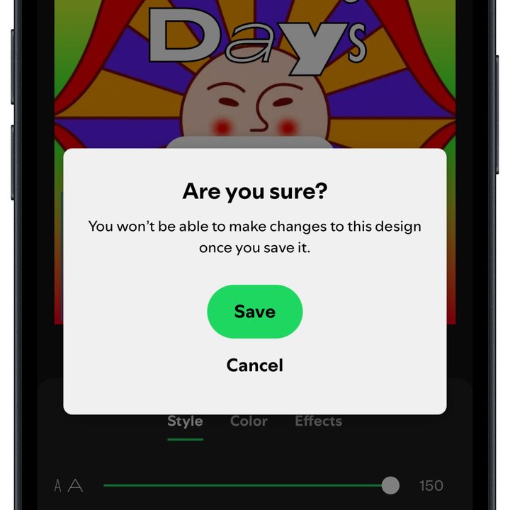 Spotify's in-app Cover Art Creator tool.