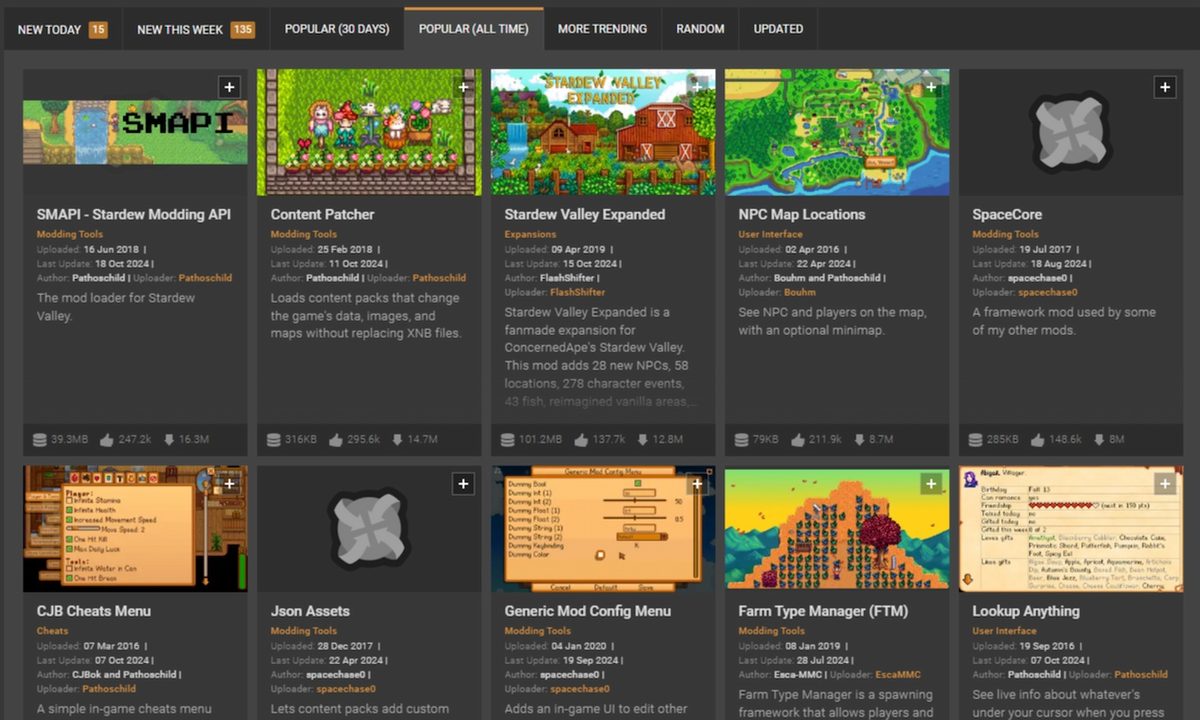 Stardew Valley mods on NexusMods.