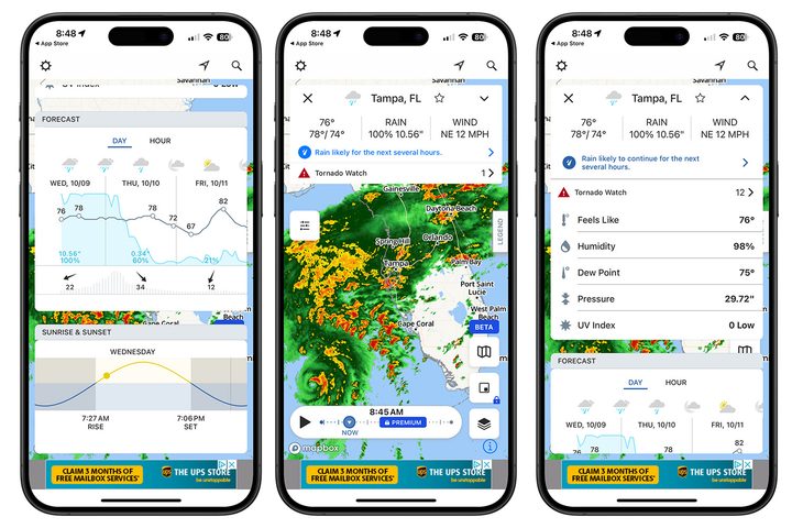 Storm Radar app.