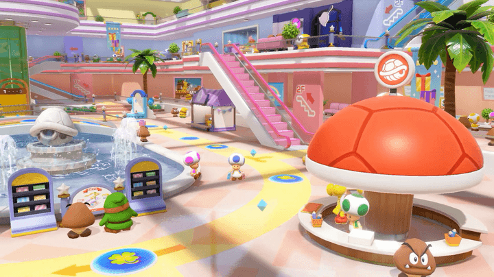 The Rainbow Galleria map appears in Super Mario Party Jamboree.