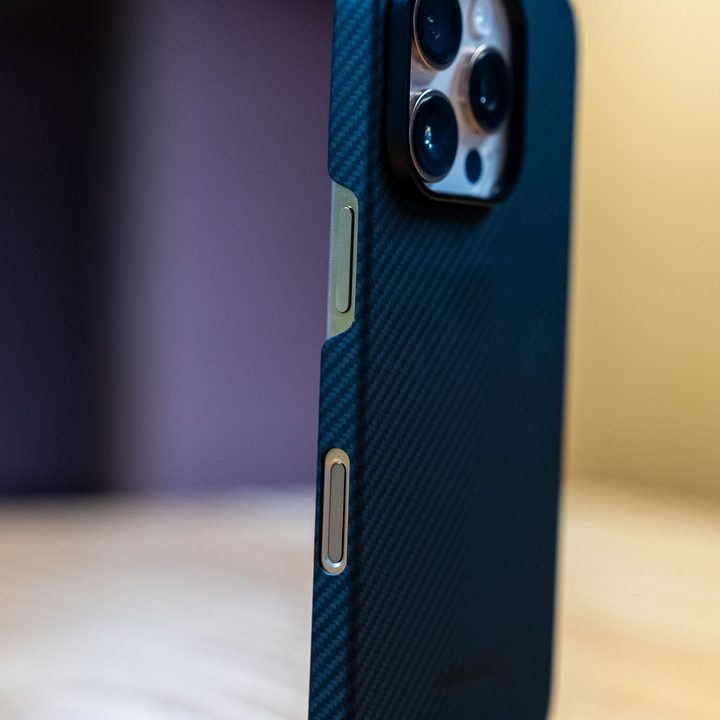Thinborne iPhone 16 Pro case close up of camera control