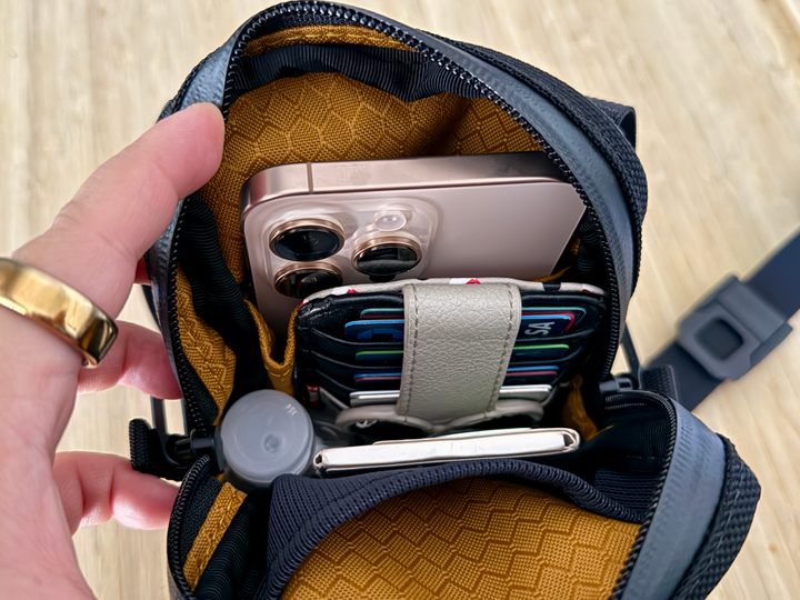 Waterfield Designs Essential iPhone Pouch in red.