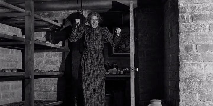 Norman dressed as Mother in Psycho.