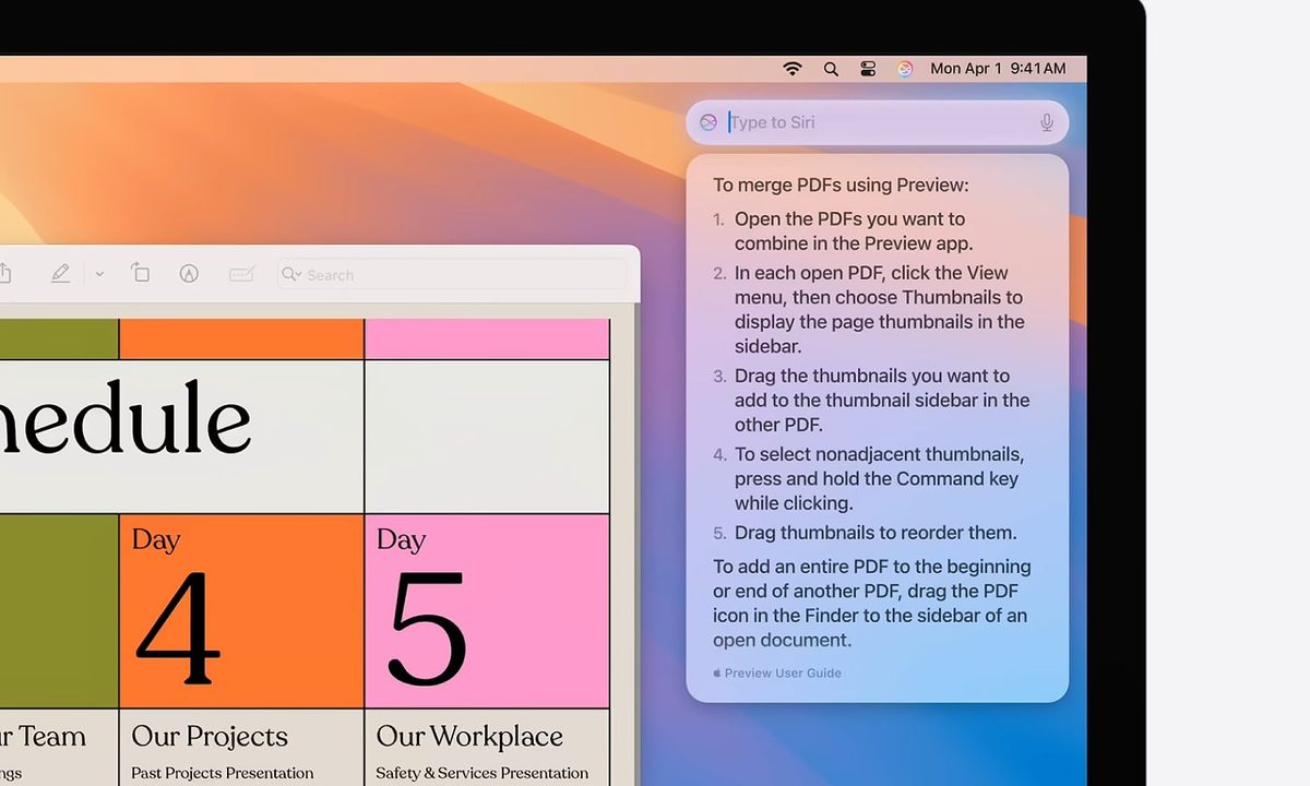 Type to Siri being used with Apple Intelligence in macOS Sequoia.