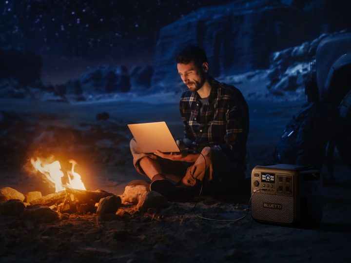 BLUETTI Elite 200 V2 portable power station deal -- powering camp