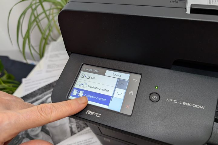 Brother's MFC-L2900DW includes a single-pass duplex ADF that handles double-sided copies with ease.