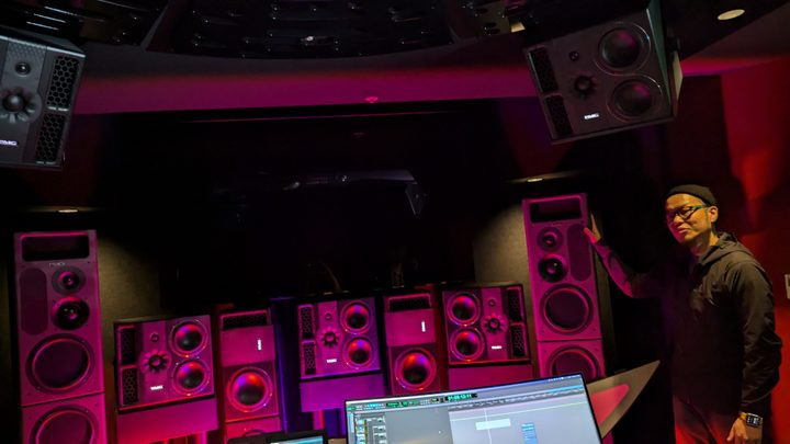 Akiyki Morimoto shows off Music Studio at Capcom's Osaka Headquarters.