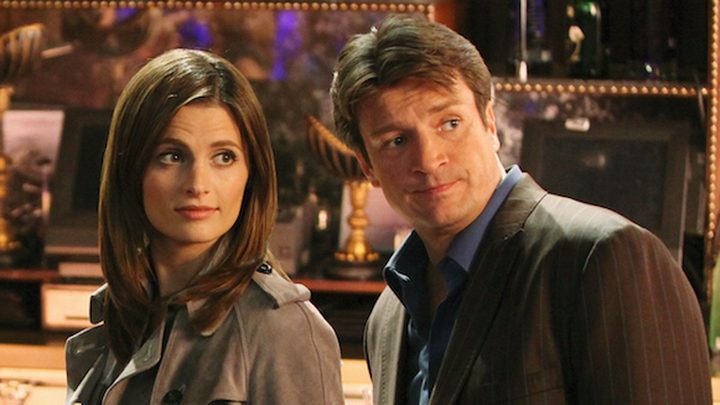 Stana Katic and Nathan Fillion in Castle.