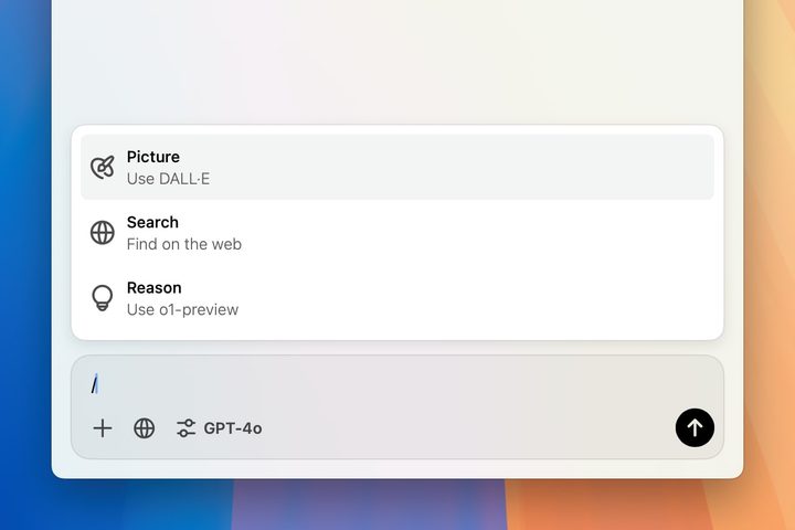 The ChatGPT Mac app running in macOS Sequoia.