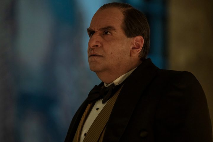 Colin Farrell wears a tuxedo in The Penguin.