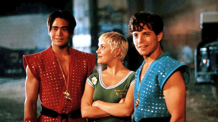 Mark Dacascos, Alyssa Milano, and Scott Wolf in Double Dragon.