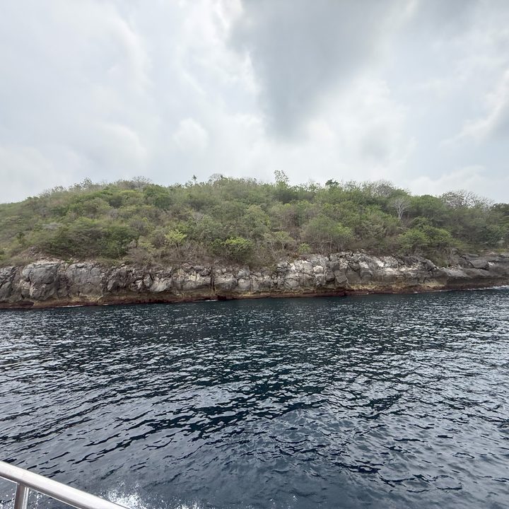An island captured from the water on the iPhone 16 Pro