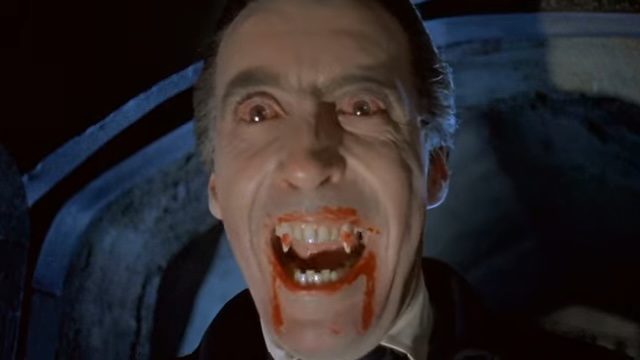 Christopher Lee as Dracula in "Horror of Dracula."