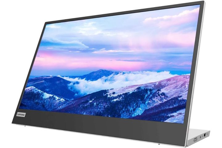 The Lenovo L15 Portable Monitor on a white background.,