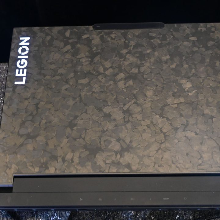 Top-down shot of Lenovo Legion 9i Gen 9 (16-inch) with backlit Legion logo