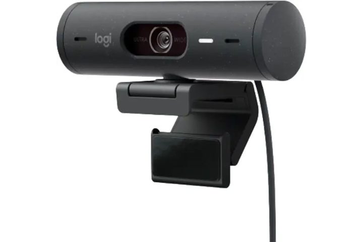 The Logitech Brio 500 Webcam on a white background.