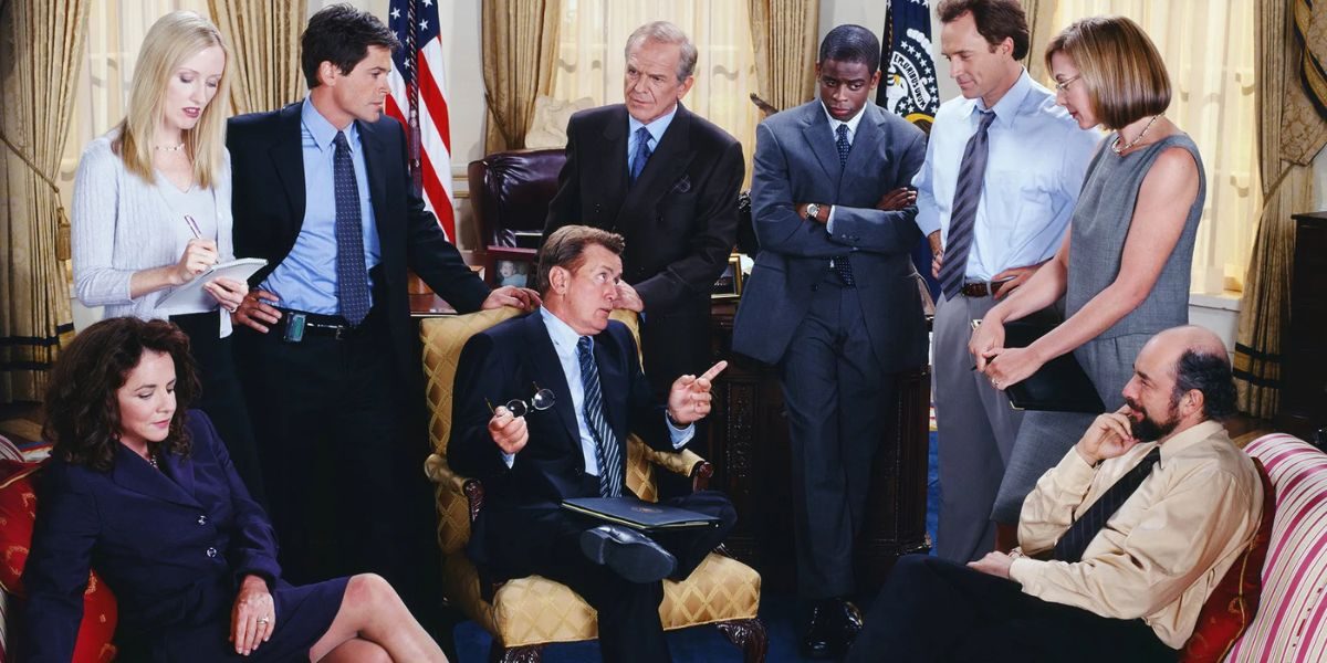 Martin Sheen and the cast of The West Wing