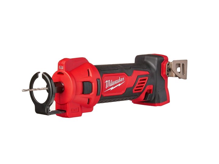 The Milwaukee M18 Cut Out tool is made for cutting holes in the middle of wood pieces.