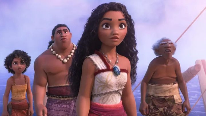 Moana and her new crew in Moana 2.