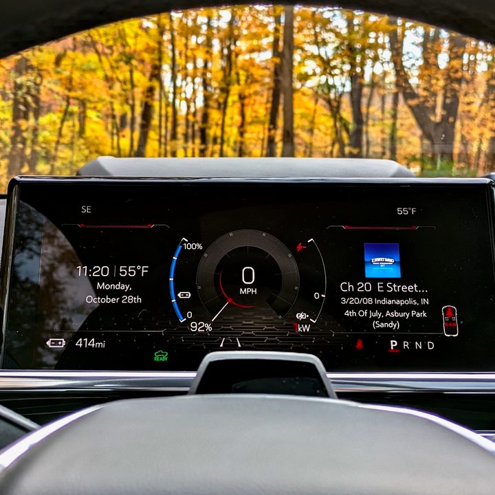 2024 GMC Sierra EV instrument cluster.
