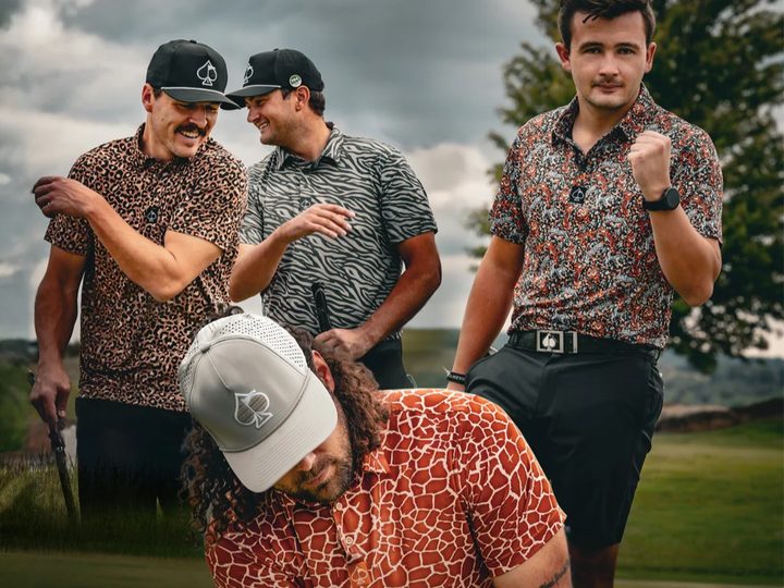 Pins and Aces banner with clothing styles