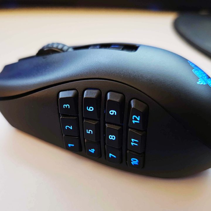 The Razer Naga V2 Pro gaming mouse on a white background.