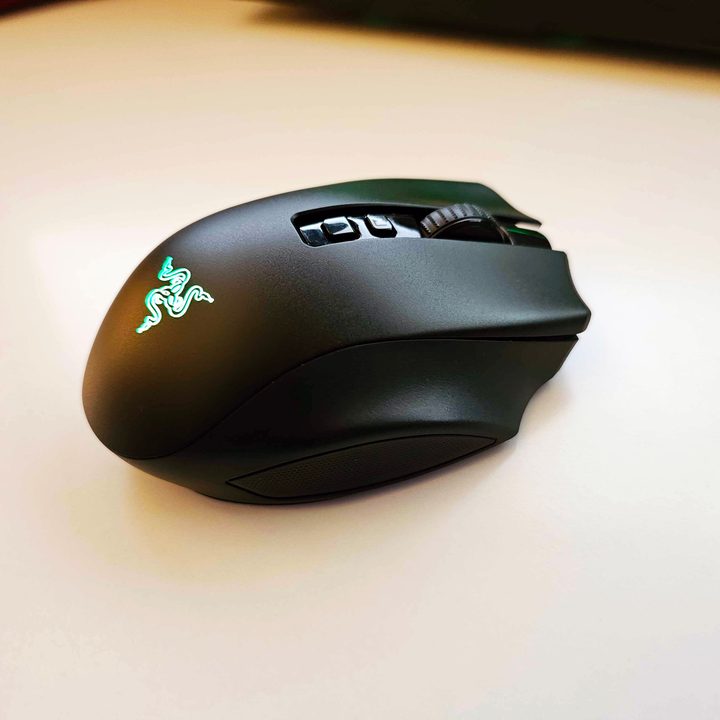 The Razer Naga V2 Pro gaming mouse on a white background.