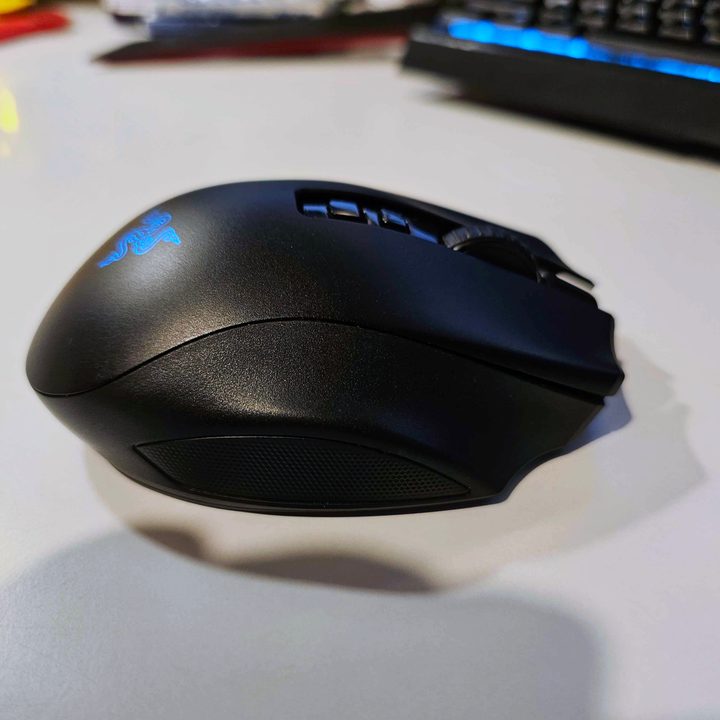 The Razer Naga V2 Pro gaming mouse on a white background.