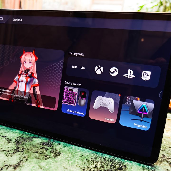 Game Space hub on Red Magic Nova gaming tablet.