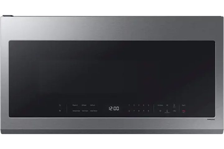 The Samsung 2.1 cubic feet Over-the-Range Microwave on a white background.