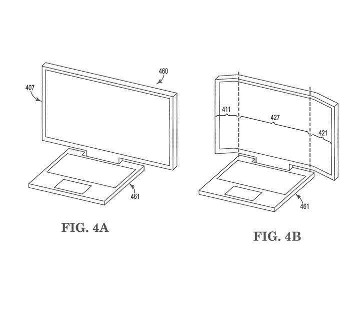 HP patent for a foldable laptop.